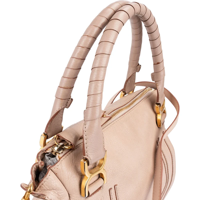 Chloé Grained Calfskin Marcie Satchel Handbag