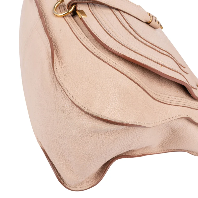 Chloé Grained Calfskin Marcie Satchel Handbag