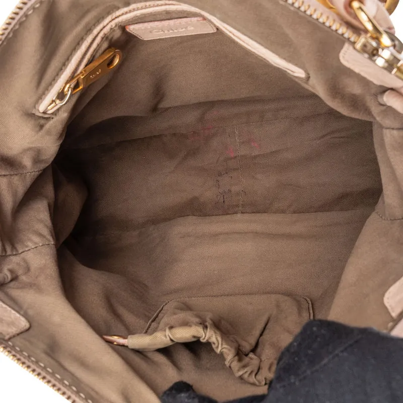 Chloé Grained Calfskin Marcie Satchel Handbag