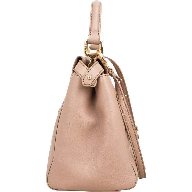 Fendi Leather Peekaboo Mini Handbag