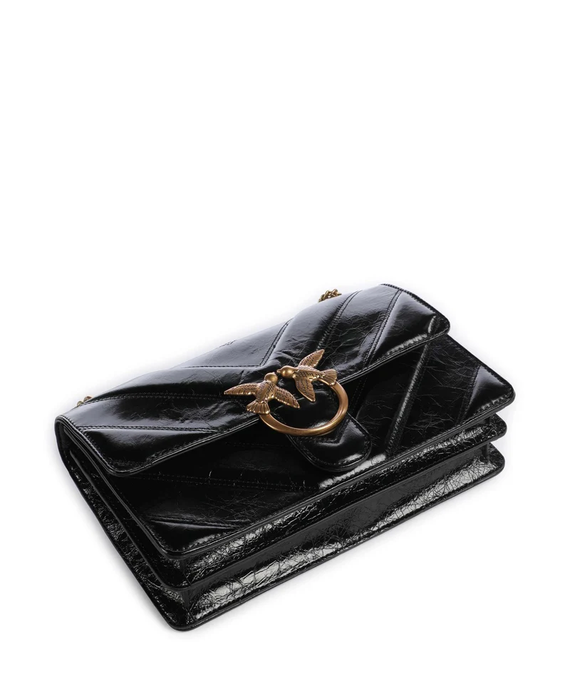 Pinko Love One Classic Schultertasche nero/antique gold