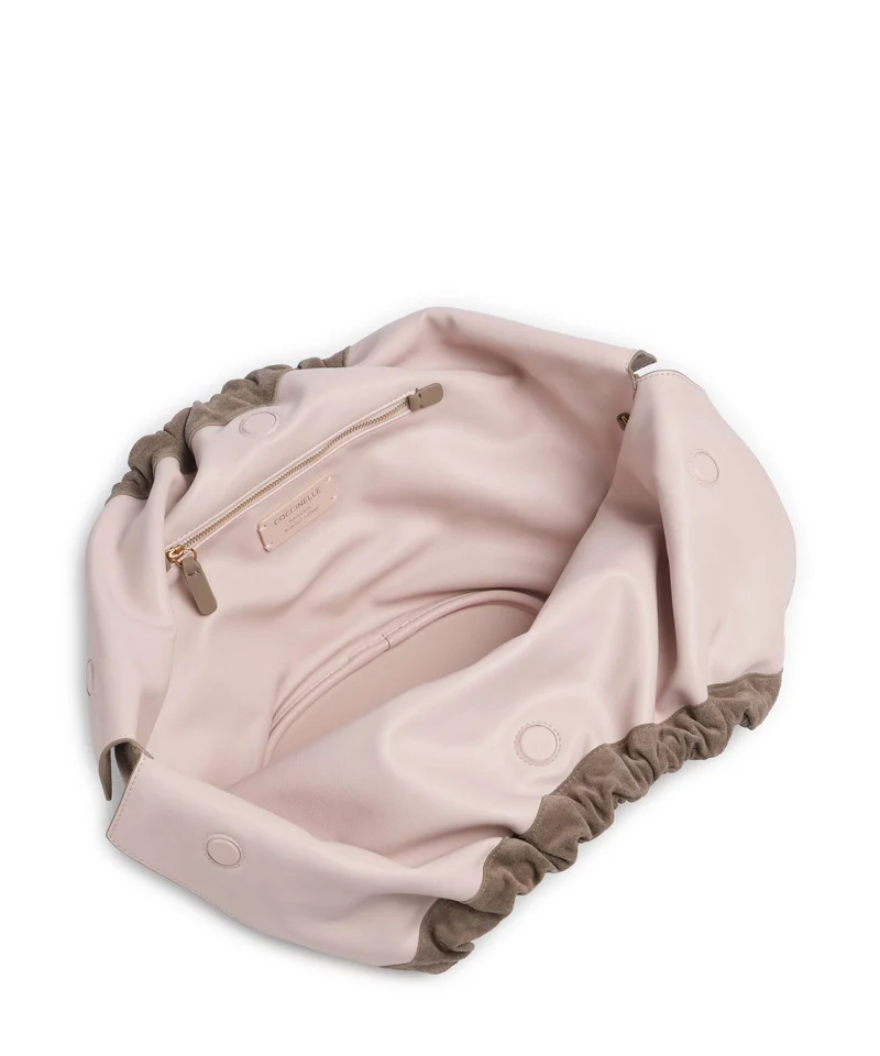 Coccinelle Smash Suede Beuteltasche warm taupe