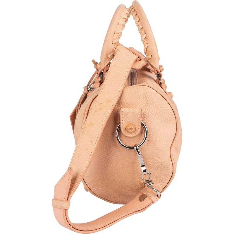 Balenciaga Pink Leather Mini City Handbag