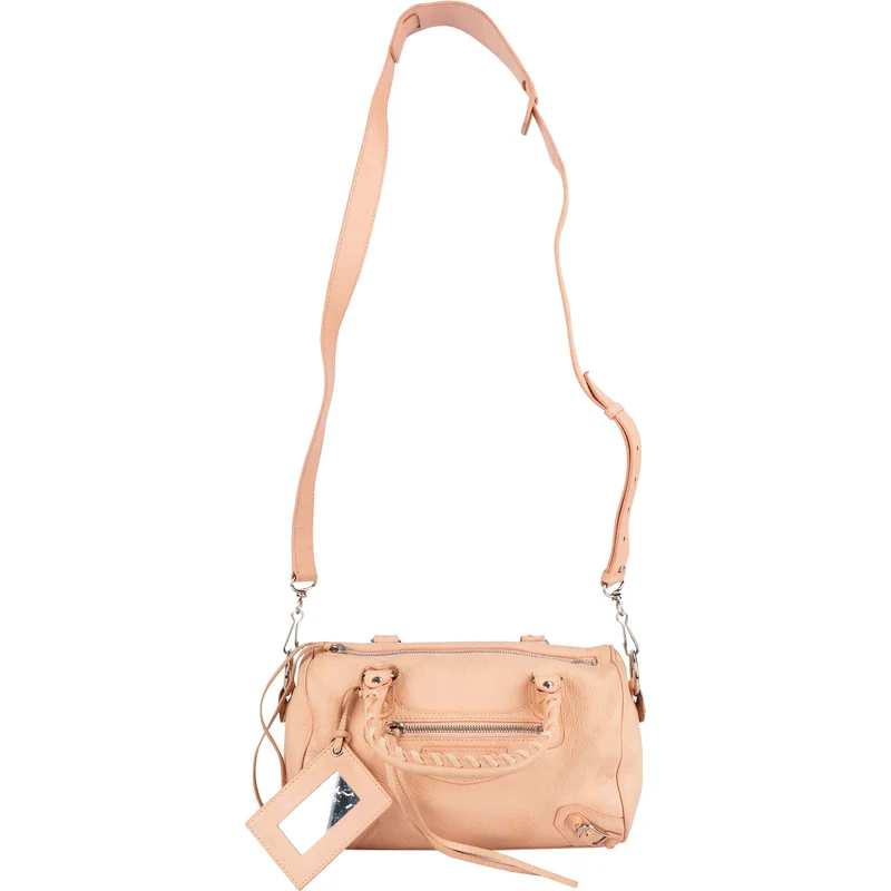 Balenciaga Pink Leather Mini City Handbag