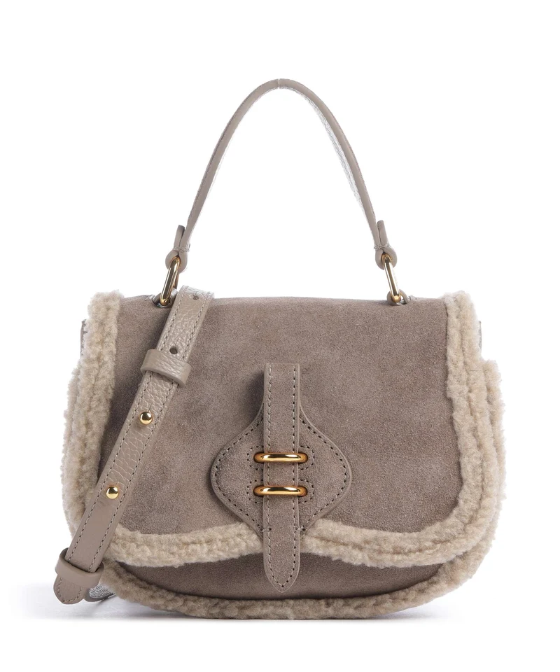 Coccinelle Mavery Suede Umhängetasche warm taupe
