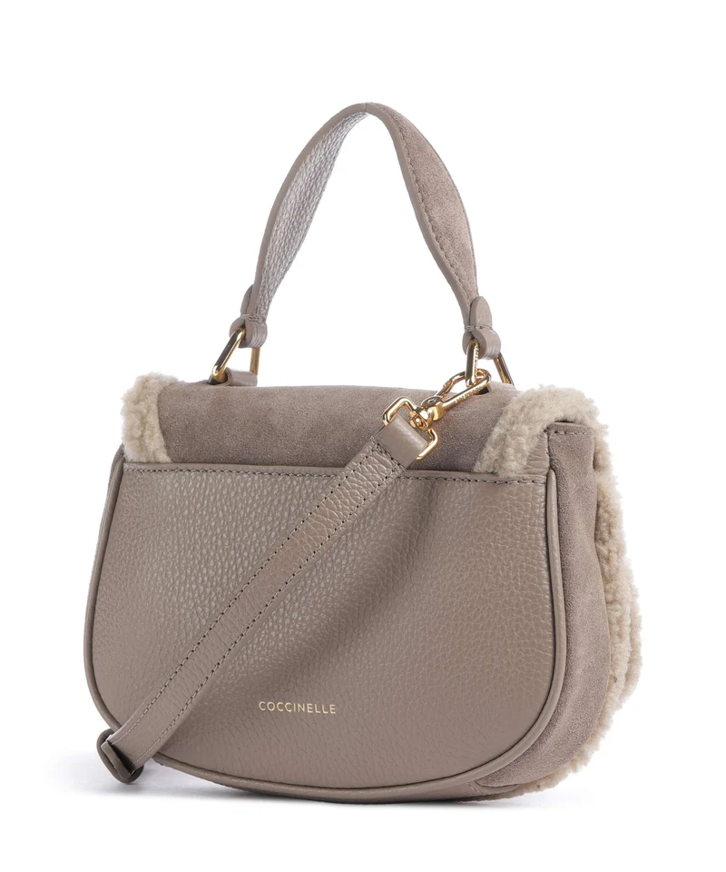 Coccinelle Mavery Suede Umhängetasche warm taupe