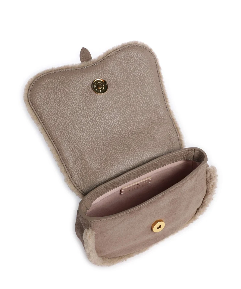 Coccinelle Mavery Suede Umhängetasche warm taupe