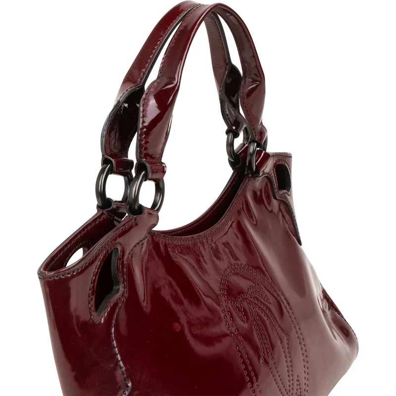 Cartier Patent Leather Marcello Tote Handbag