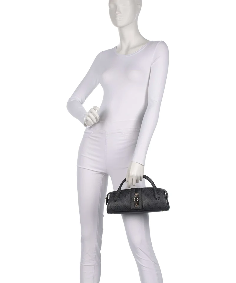 Guess Yvonne Logo Mini Handtasche coal logo