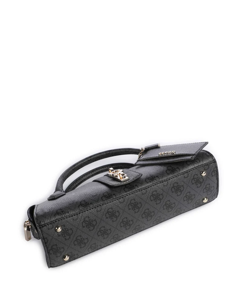 Guess Yvonne Logo Mini Handtasche coal logo