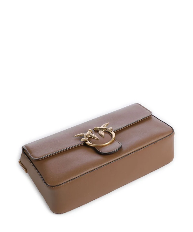 Pinko Love One Classic Slouchy Umhängetasche marrone cognac/antique gold