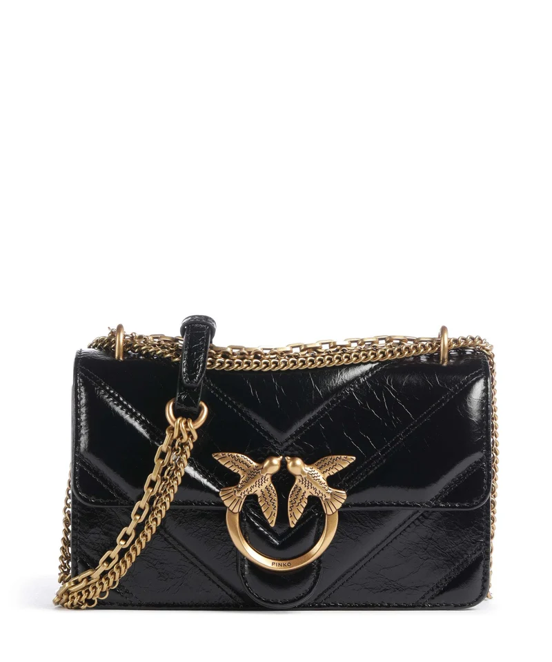 Pinko Love One Mini Schultertasche nero/antique gold