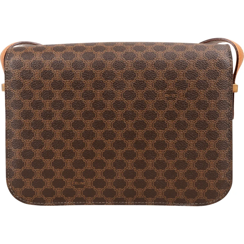 Celine Monogram Macadam Horse Triomphe Crossbody Bag