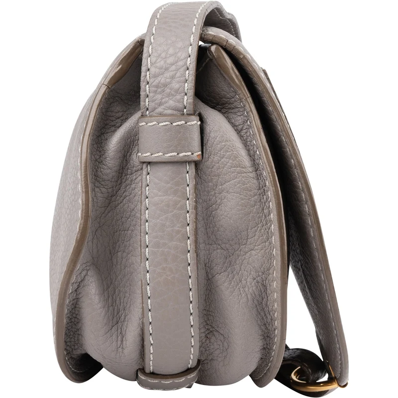 Chloé Grained Leather Marcie Small Saddle Crossbody Bag