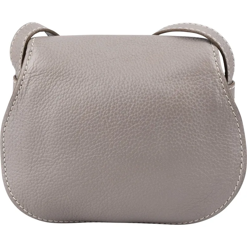 Chloé Grained Leather Marcie Small Saddle Crossbody Bag