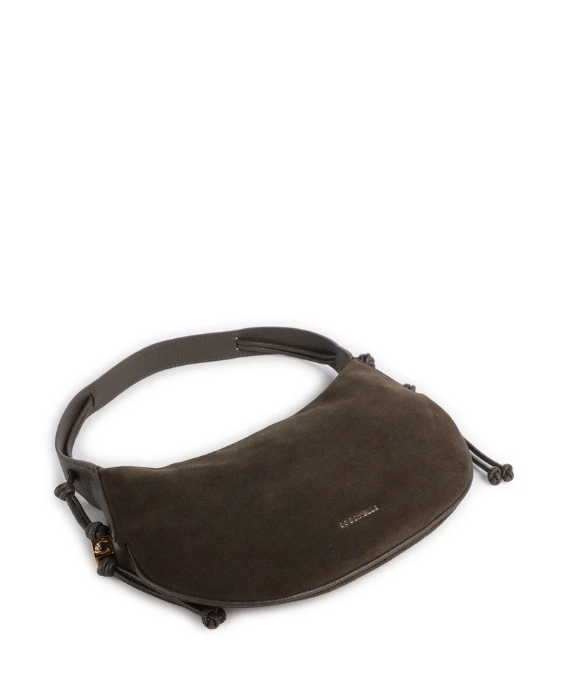 Coccinelle Thess Suede Beuteltasche fango