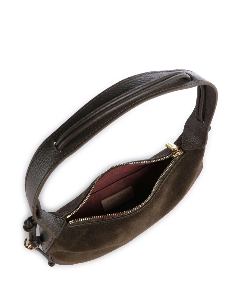 Coccinelle Thess Suede Beuteltasche fango