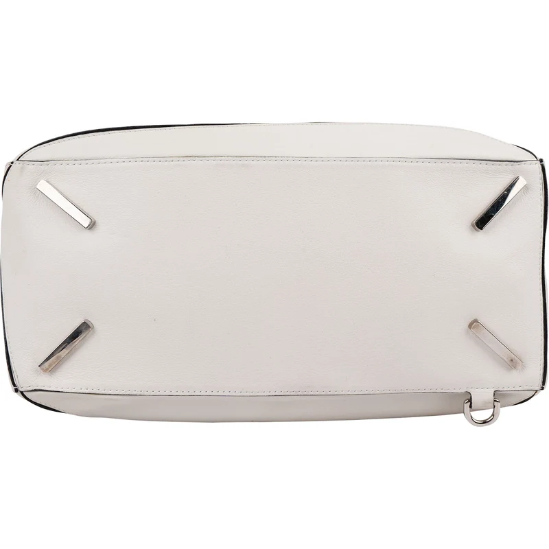 Loewe White Leather Puzzle Large Shoulder Bag