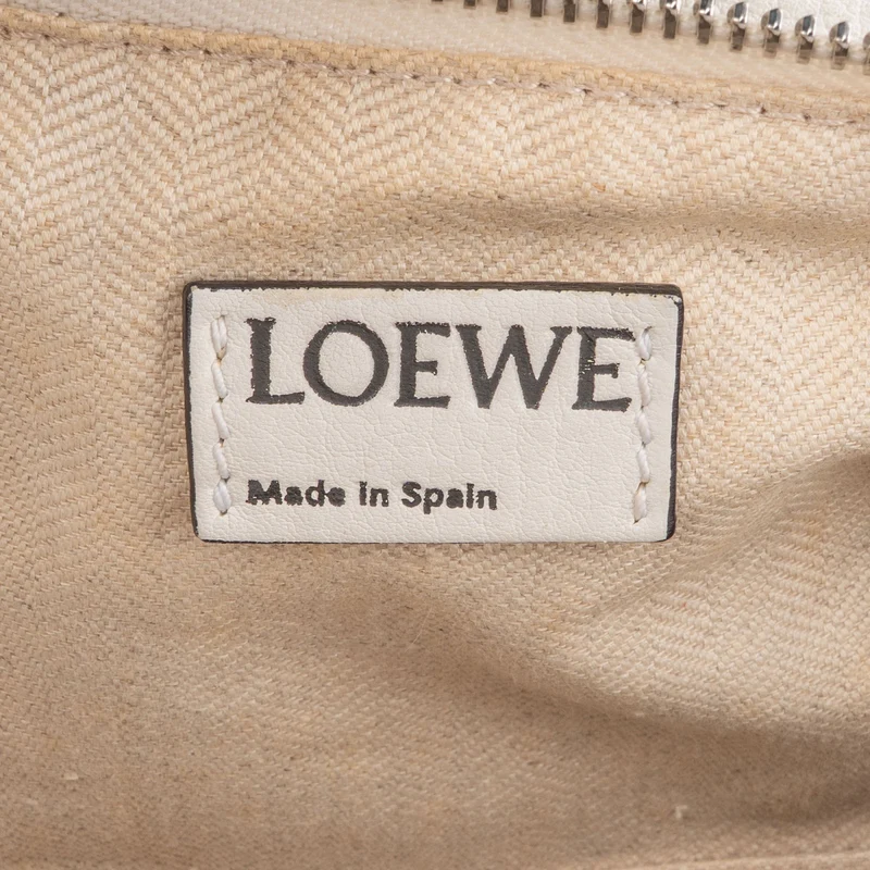 Loewe White Leather Puzzle Large Shoulder Bag