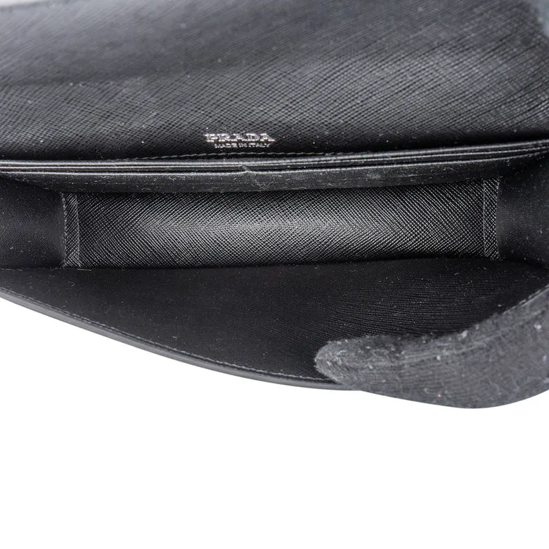 Prada Black Saffiano Leather Crossbody Belt Bag