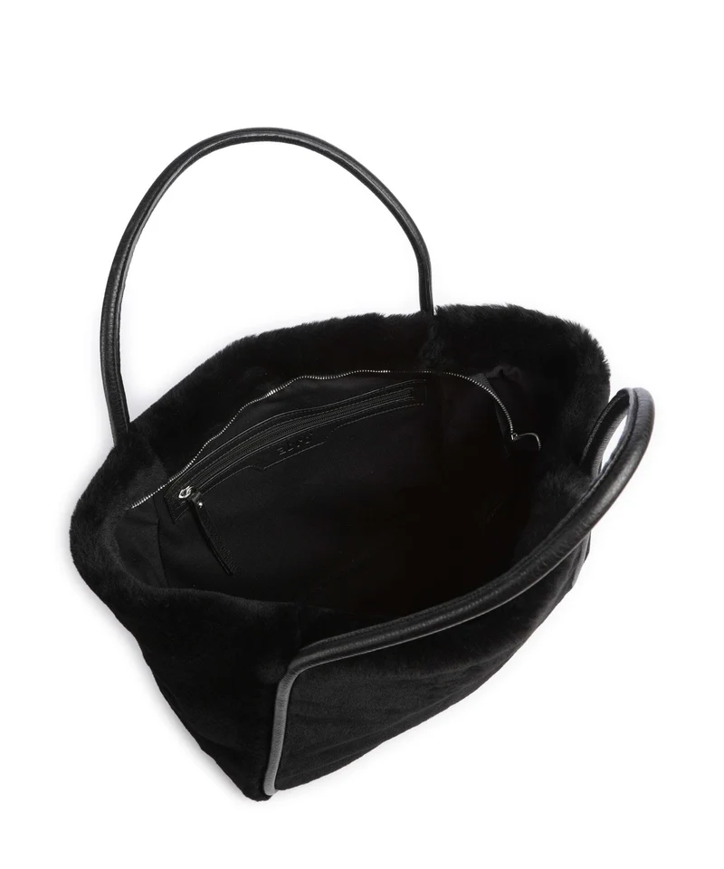 Abro Shearling Willow Shopper black/nickel