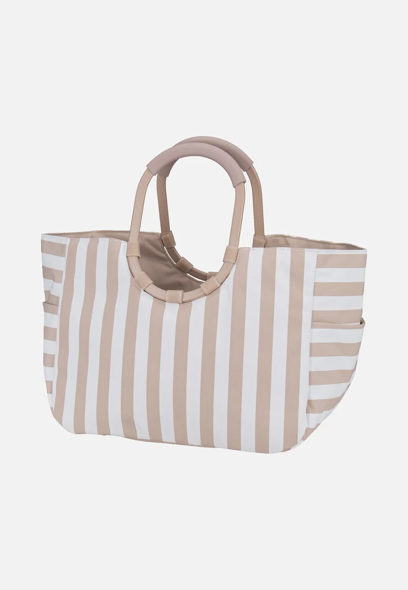 Loopshopper L Summerstripes Coffee - Einkaufskorb