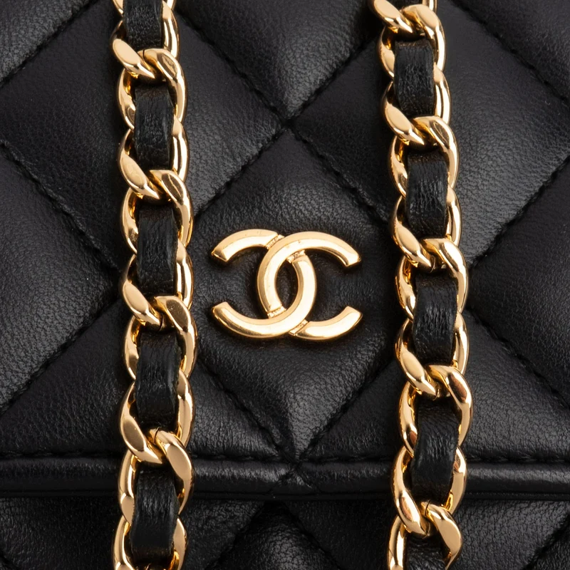 Chanel Quilted Lambskin Wallet On Chain Crossbody Bag