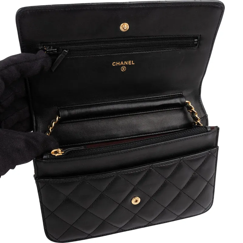 Chanel Quilted Lambskin Wallet On Chain Crossbody Bag