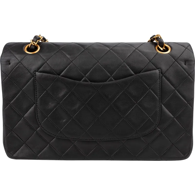 Chanel Quilted Lambskin Medium 24K Gold Double Flap Shoulder Bag