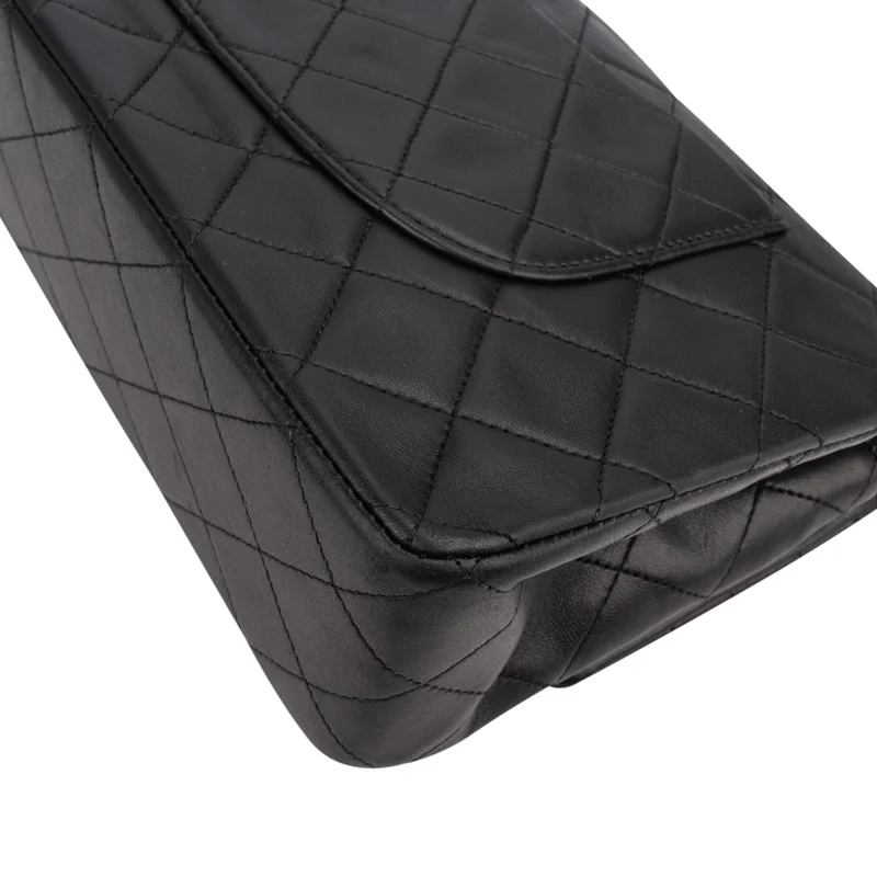 Chanel Quilted Lambskin Medium 24K Gold Double Flap Shoulder Bag