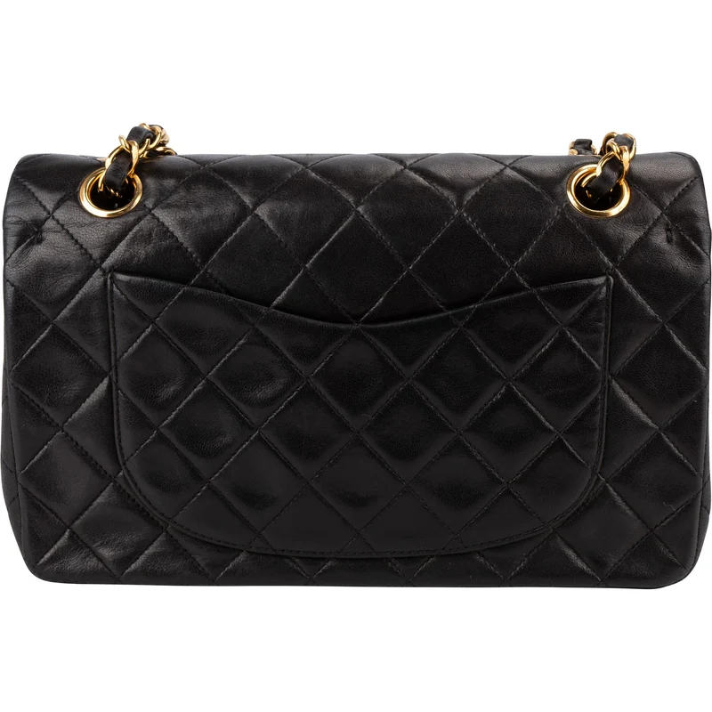 Chanel Quilted Lambskin 24K Gold Small Double Flap Shoulder Bag