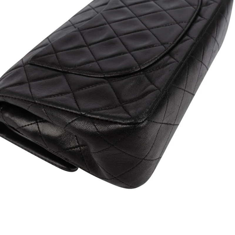 Chanel Quilted Lambskin 24K Gold Small Double Flap Shoulder Bag