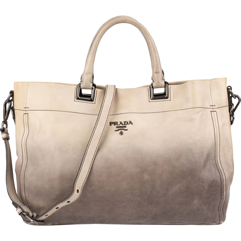 Prada Vitello Antic Sfumato Tote Handbag