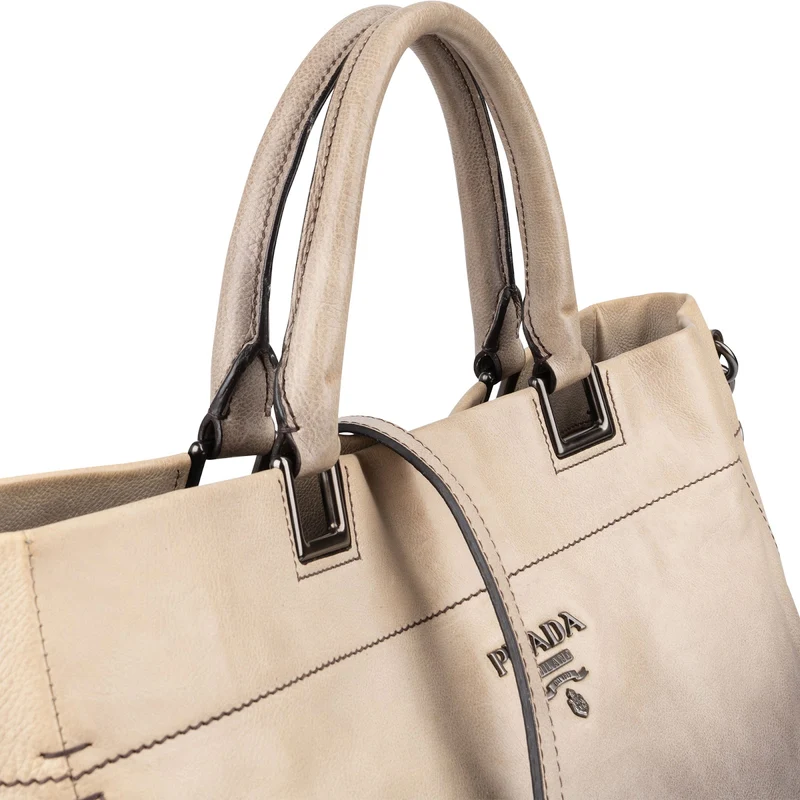 Prada Vitello Antic Sfumato Tote Handbag