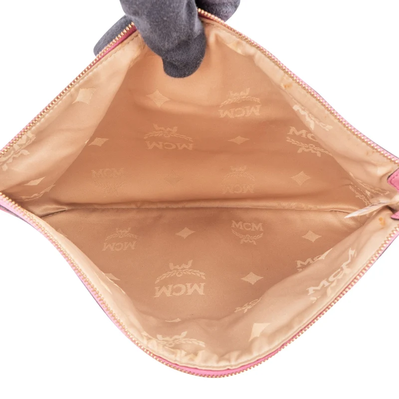 MCM Monogram Visetos Crossbody Clutch Bag