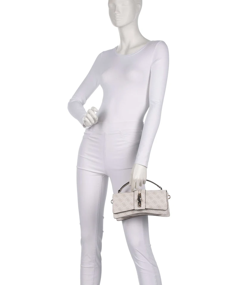 Guess Yvonne Logo Mini Handtasche stone logo