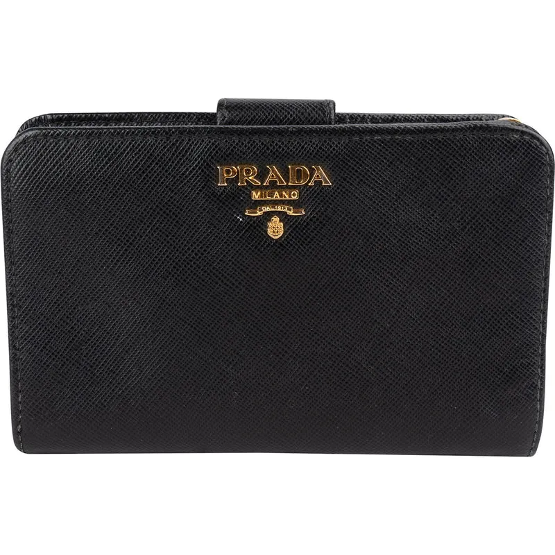 Prada Saffiano Leather Compact Wallet
