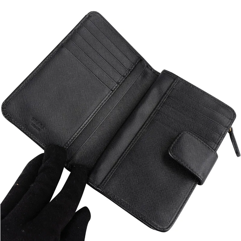 Prada Saffiano Leather Compact Wallet