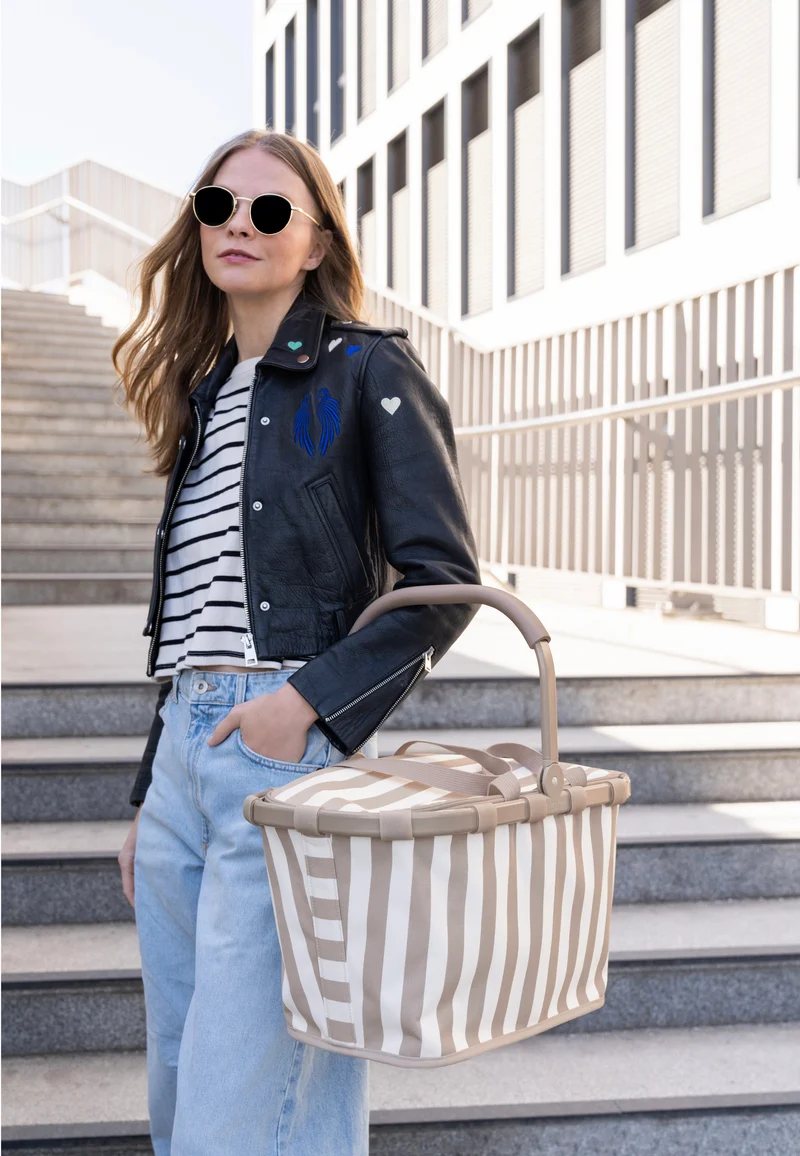 Carrybag Summerstripes Coffee - Einkaufskorb