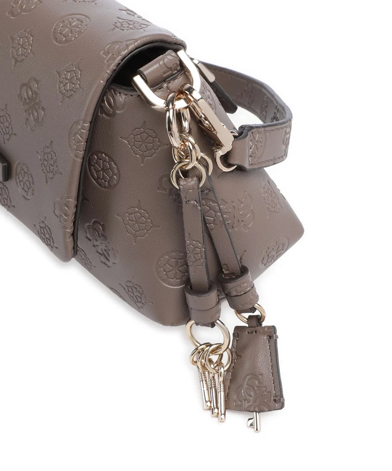 Guess Carmella Umhängetasche taupe logo