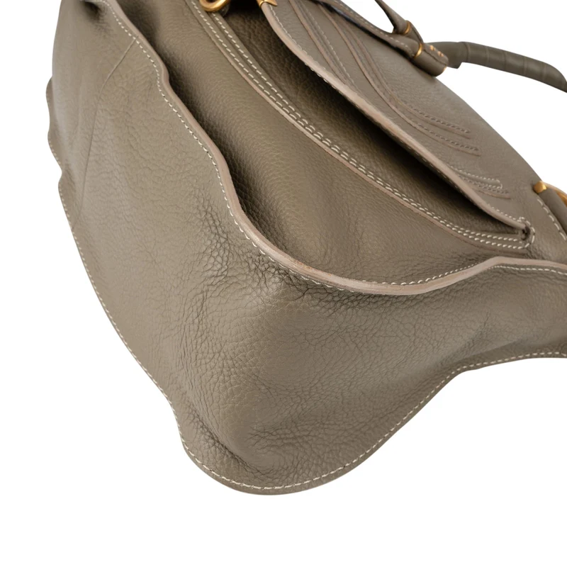 Chloé Grained Calfskin Marcie Double Carry Handbag