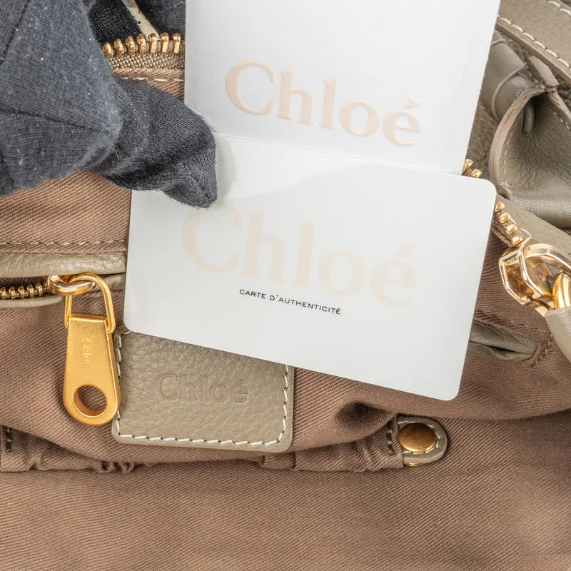 Chloé Grained Calfskin Marcie Double Carry Handbag