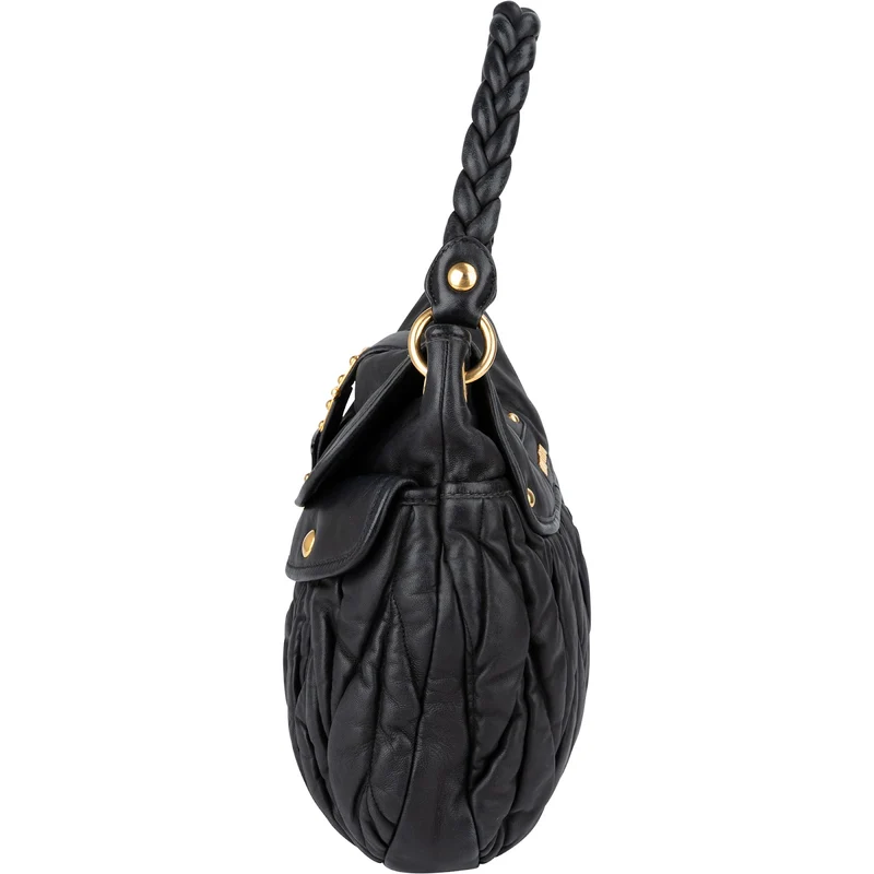 Miu Miu Matelassé Nappa Leather Coffer Hobo City Shoulder Bag