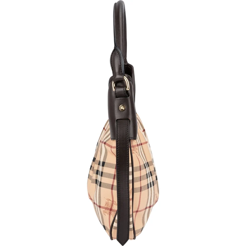 Burberry Nova-Check Monogram Equestrian Knight Shoulder Bag