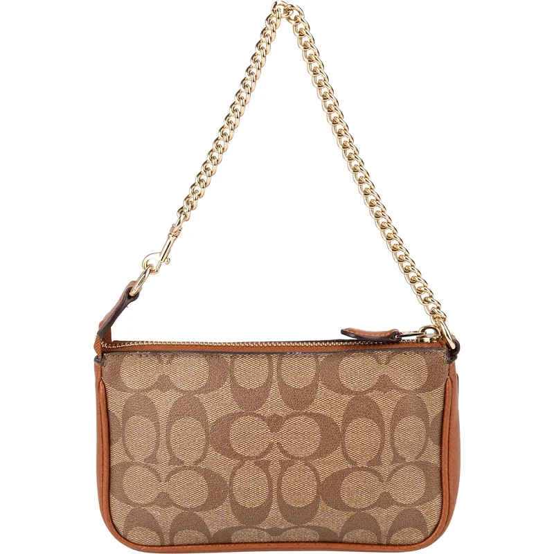 Coach Monogram Signature Canvas Chain Pochette Accessoires Handbag