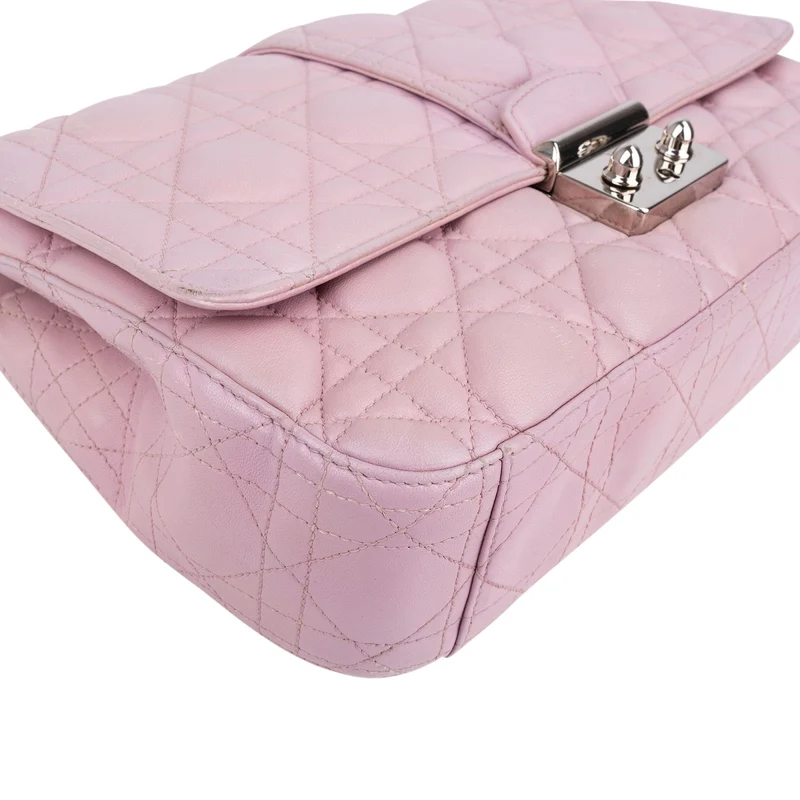 Christian Dior Pink Quilted Leather Diorama Shoulder Bag