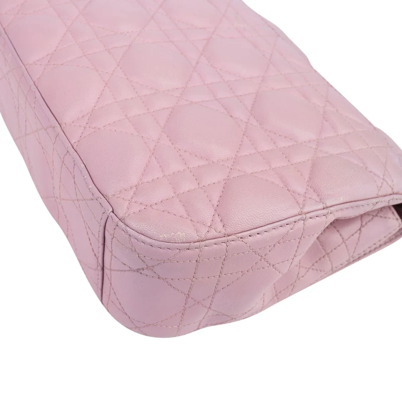 Christian Dior Pink Quilted Leather Diorama Shoulder Bag