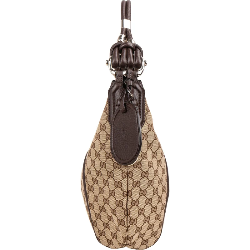 Gucci Monogram GG Canvas Indy Hobo Shoulder Bag