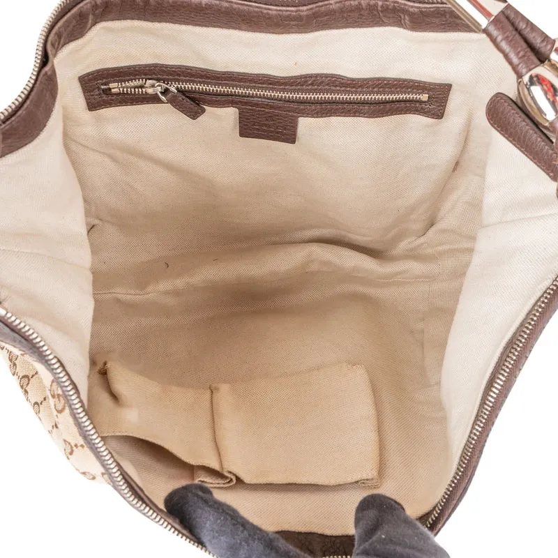 Gucci Monogram GG Canvas Indy Hobo Shoulder Bag