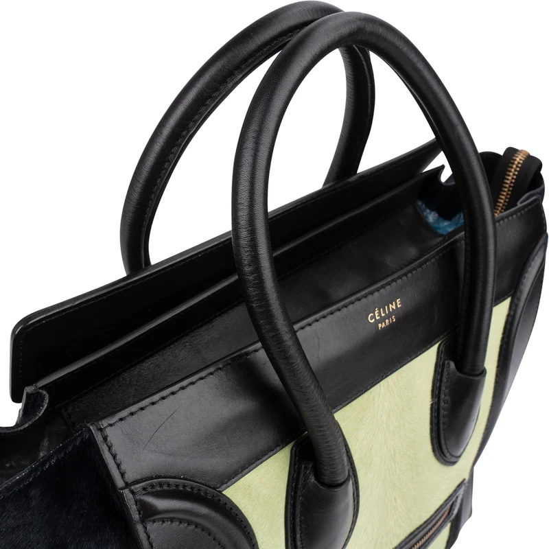 Céline Calf Hair Leather Luggage Handbag